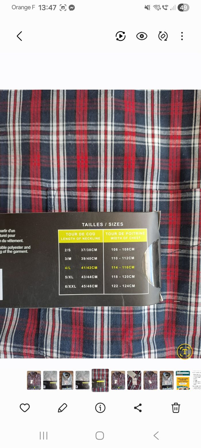Chemise manches longues neuve - photo numéro 2