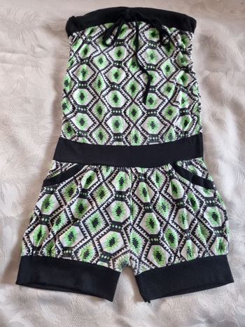 Combishort bustier à motifs.