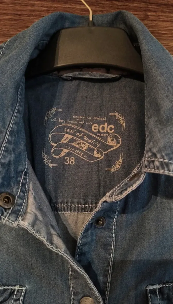 👗 Robe en jean EDC by Esprit – Taille 38 - photo numéro 3