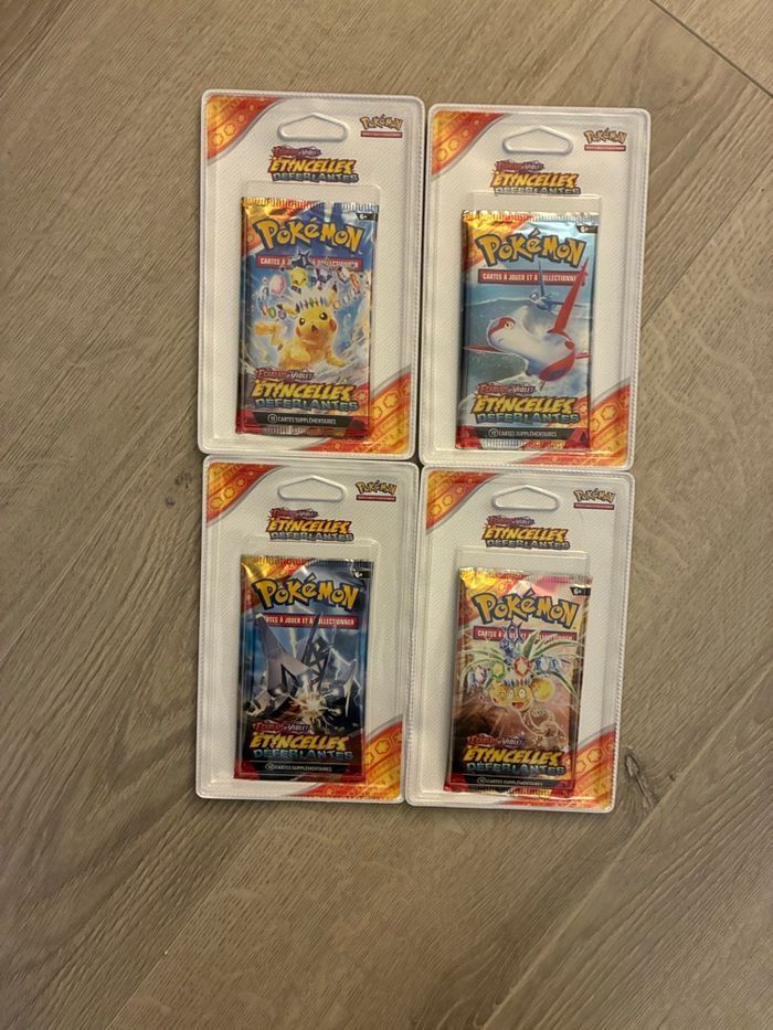 Pokemon Etincelles Déferlantes EV08 - Artset Cartes 4 blister Neuf Scellé