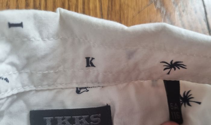 chemise manche courte Ikks blanche imprimé palmier taille 5ans - photo numéro 2