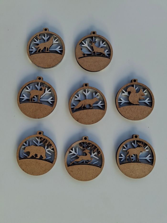 Boules de Noël en bois français personnalisé - photo numéro 3