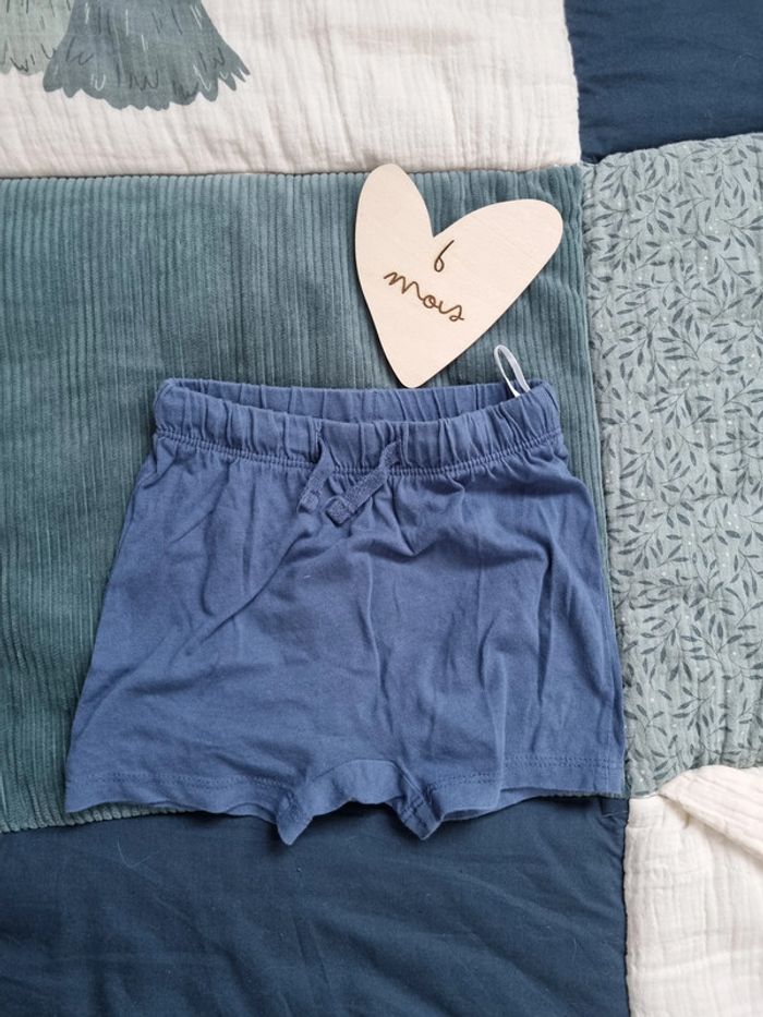 Short léger en coton bleu - H&M - 6 mois