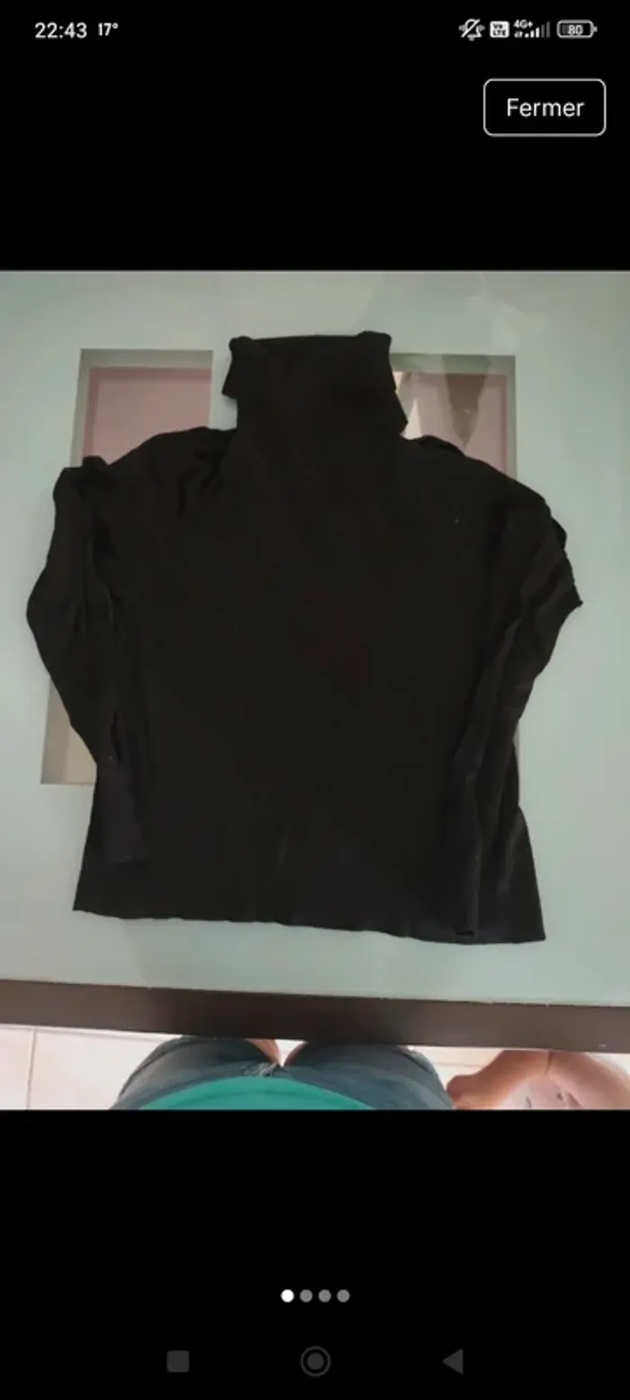 Pull col roulé