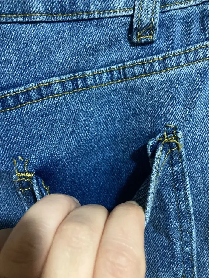 Short en jean taille haute effet usé – Taille S - photo numéro 10