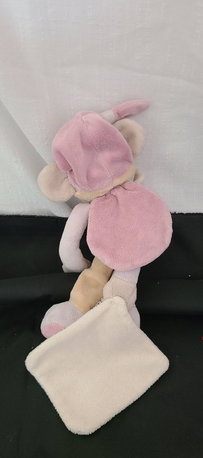 Doudou Lapin Marron Rose Mauve Vert Mouchoir Lila Mélis DOUDOU ET COMPAGNIE - photo numéro 2