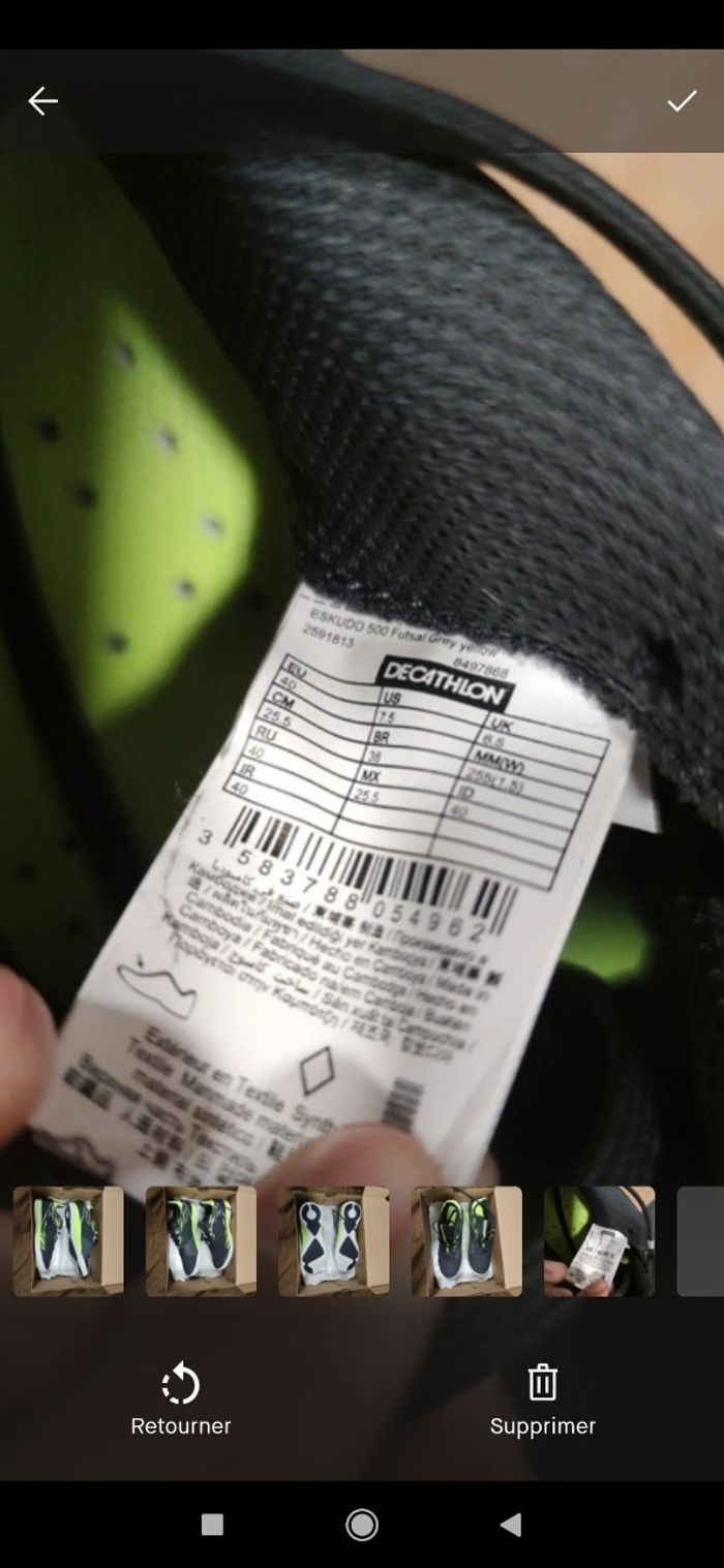 Paire de baskets Neuf sans étiquette pointure 40 - photo numéro 8