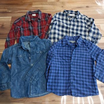 Lot de 4 chemises manche longue 4 ans