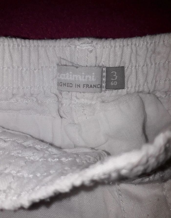 Pantalon blanc en lin taille 3 mois - photo numéro 3