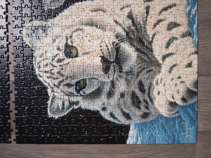 puzzle 1000 pièces tigre blanc fluorescent - photo numéro 9