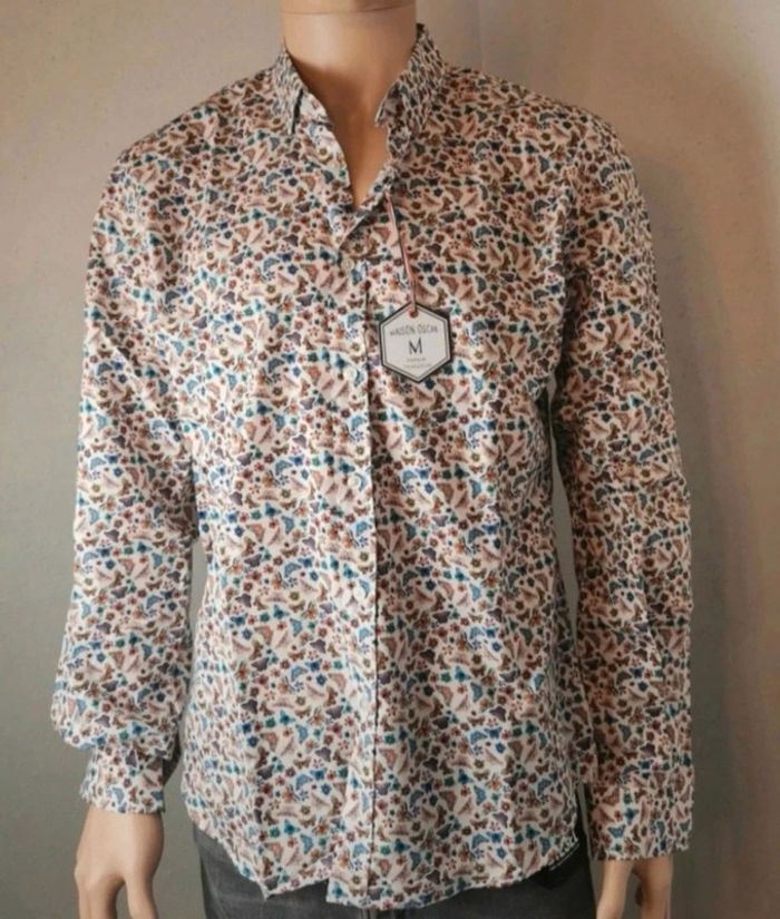 chemise lucas marque Maison Oscar taille S motif papillon marque française neuve avec étiquette