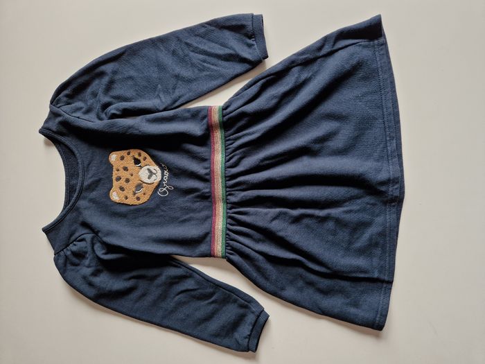 Robe marine léopard fille 6 ans - photo numéro 1