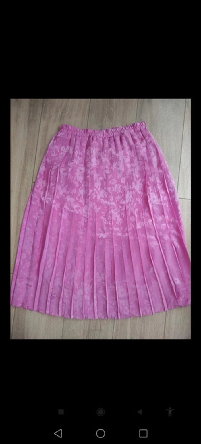 Coupe vintage plissée motif fleurie