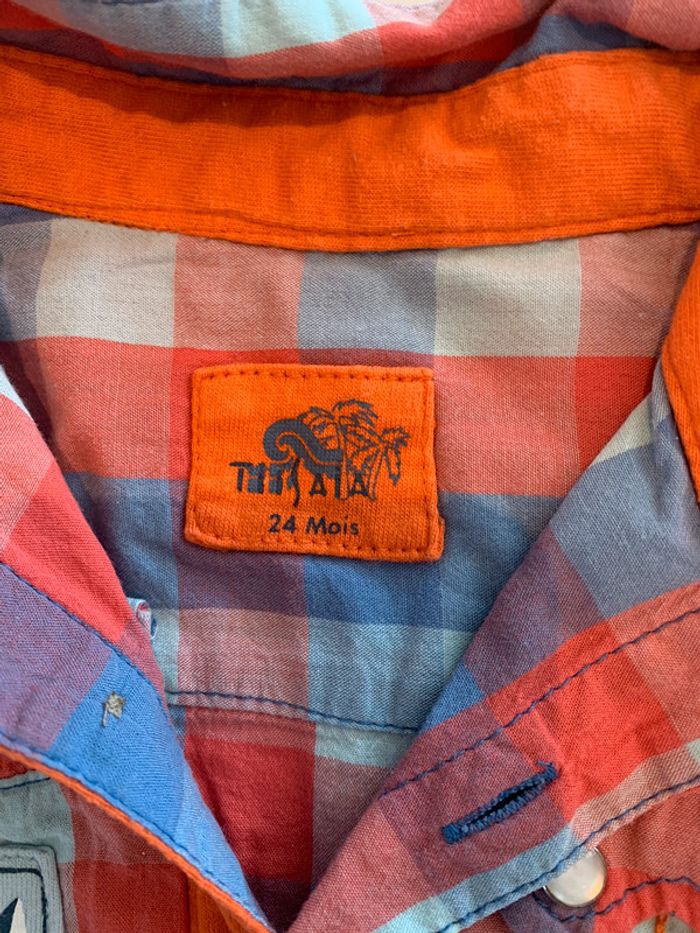 Chemise à carreaux garçon 24 mois - photo numéro 2