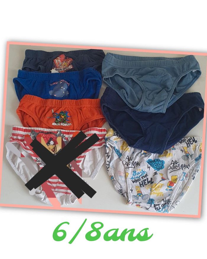 Lot slips 6/8ans garçon
