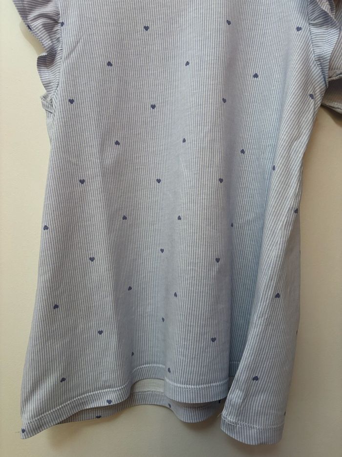 Pyjama fille rayé bleu clair et blanc H&M 8-10 ans - photo numéro 4