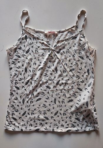 Débardeur blanc et bleu