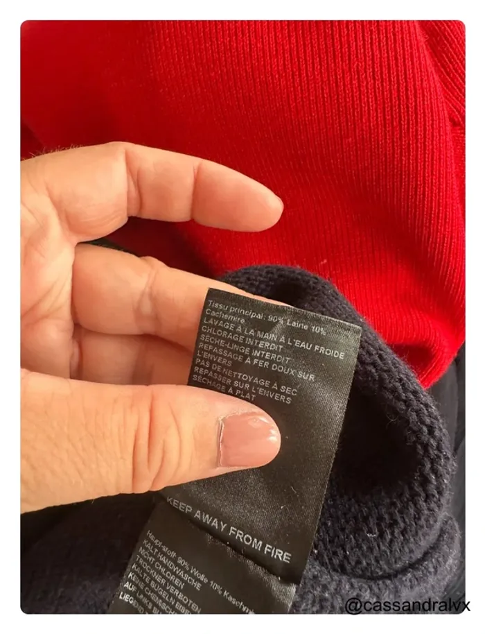 Pull bleu marine laine et cachemire - Ba&sh - photo numéro 7