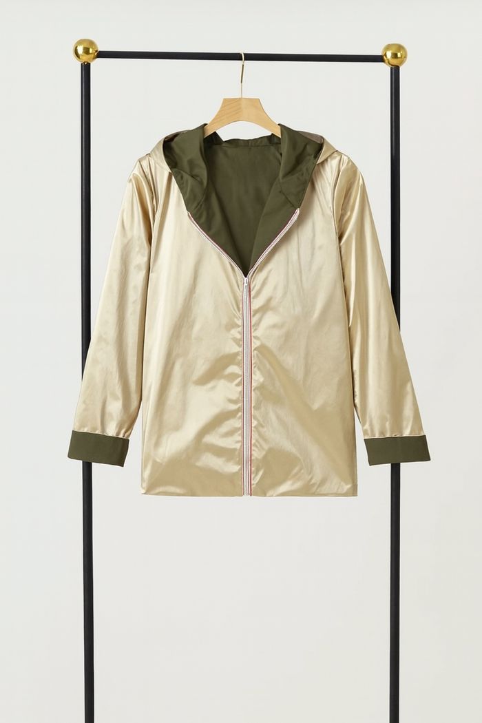Veste imperméable argent réversible neuve - photo numéro 2