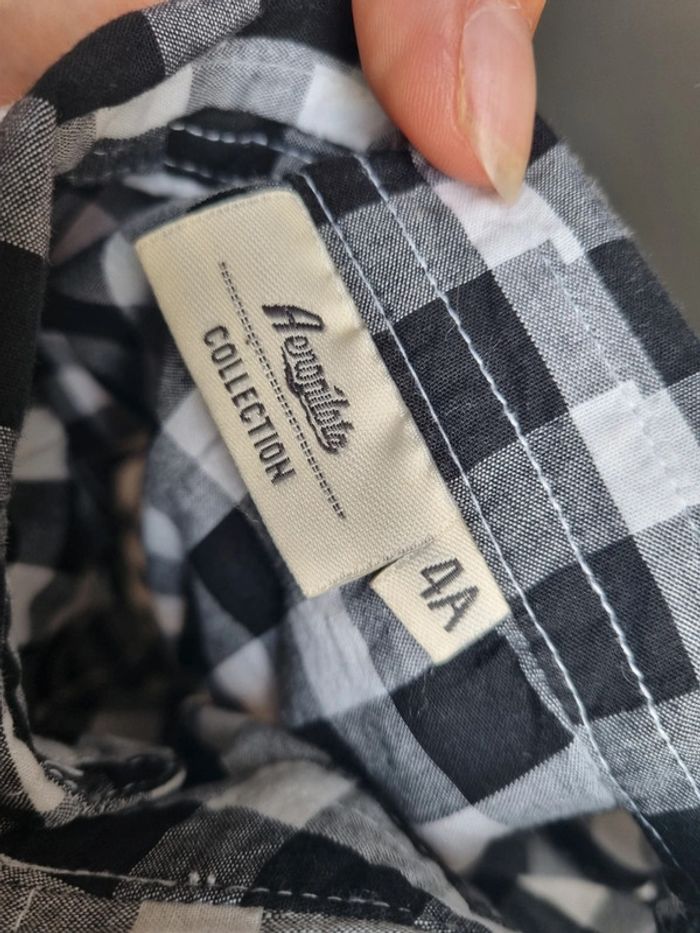 Chemise à carreaux blancs et noirs - photo numéro 2