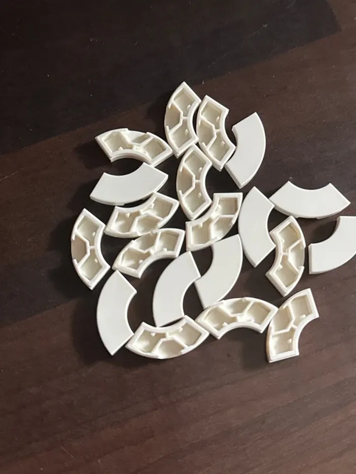 20 Lego Tile, Round Corner 2 x 2 Macaroni ref 27925 White - photo numéro 2