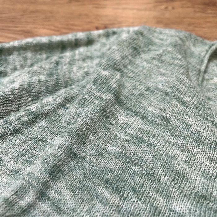 Pull Rodier couleur vert d’eau manches longues en coton taille 36 - photo numéro 3