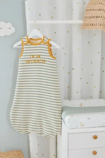 Gigoteuse naissance Vertbaudet rayée « I’m an influencer »  TOG 1