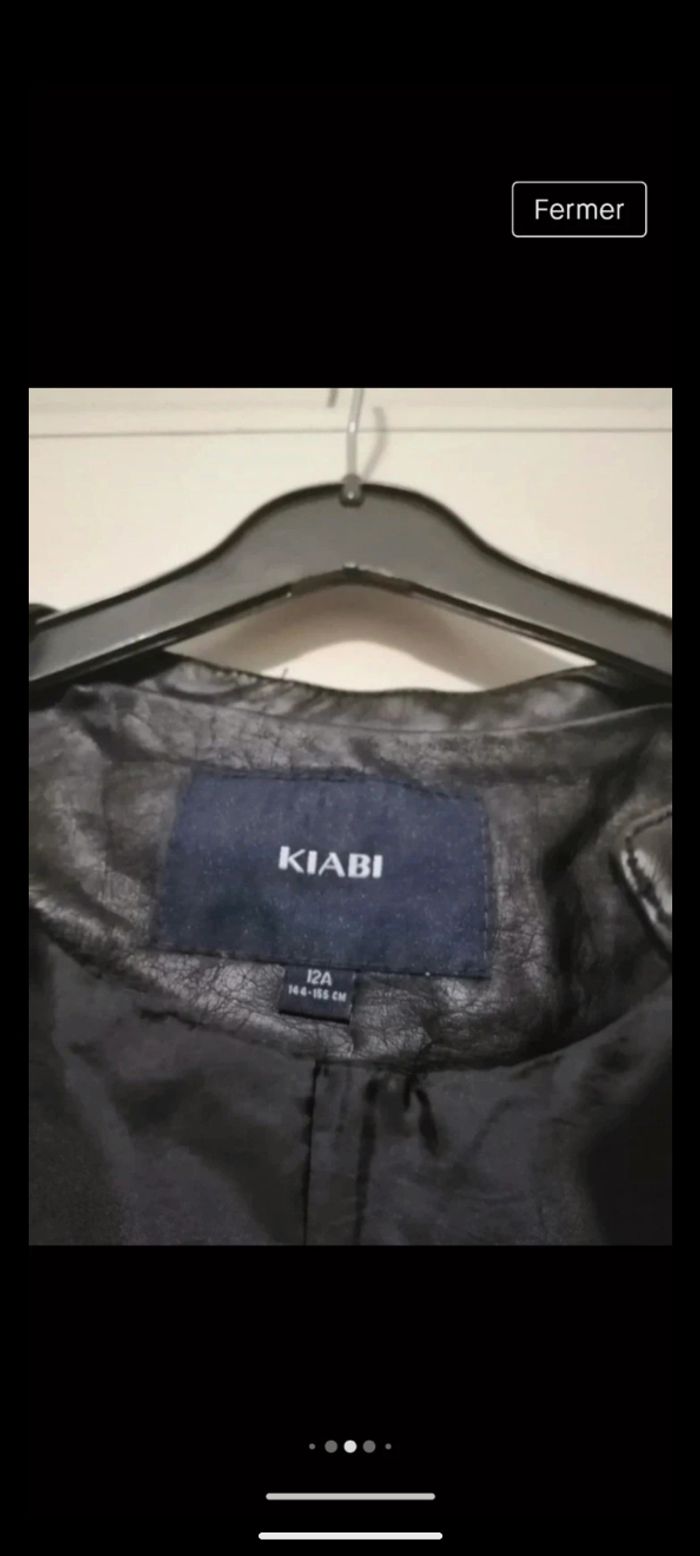 Beau blouson Kiabi en simili cuir noir. Taille 12 ans - photo numéro 9
