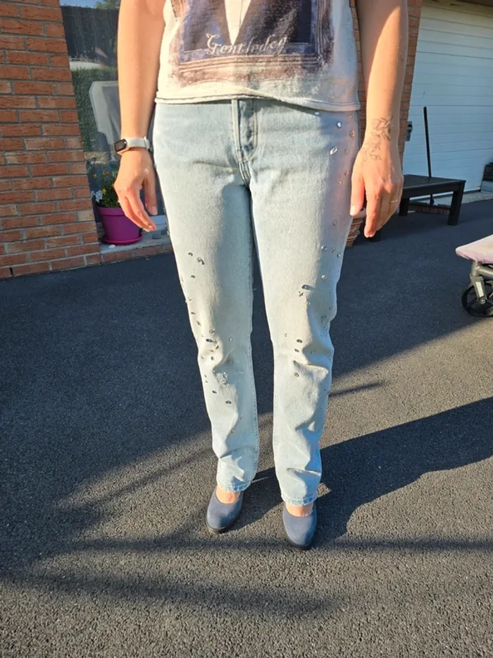 Levi's 501 original avec strass neuf - photo numéro 19