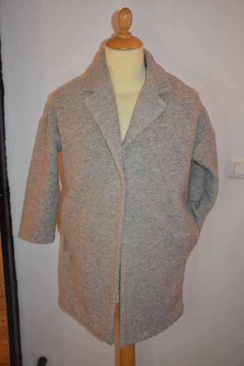 jolie manteau long Mango gris taille 34/36