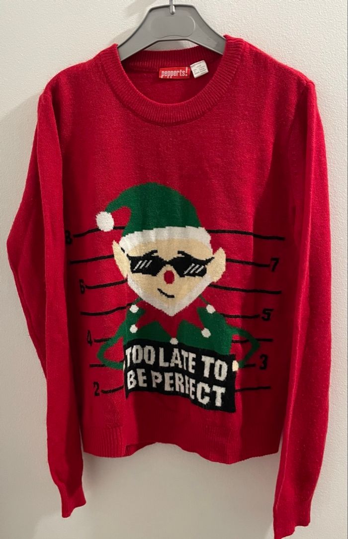 Pull Pepperts! Rouge à Motifs Garçon Taille 8/10 ans Pepperts! - photo numéro 3