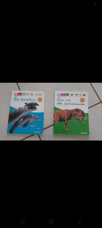 2 Livres  Dinosaures et Dauphins