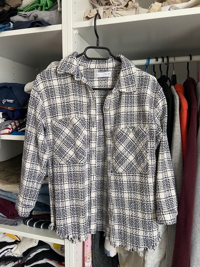 Veste carreaux bleu/blanc - photo numéro 4