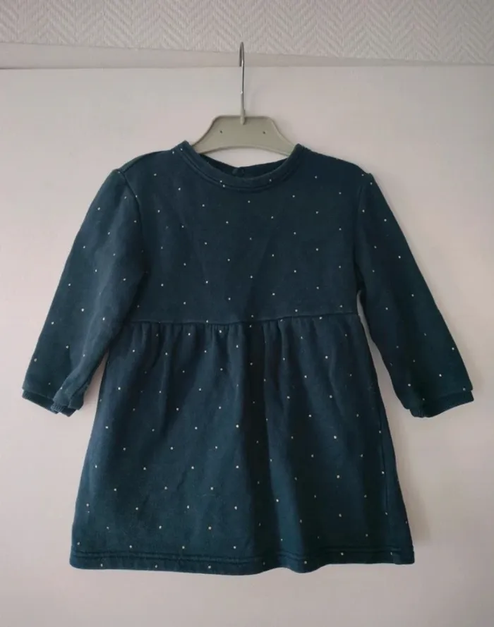 (c) Robe sweat bleu marine Kiabi 24m - photo numéro 2