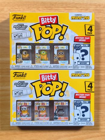 Lot 2 Boîtes Bitty Pop! Minions - 8 Figurines dont 2 MYSTÈRE