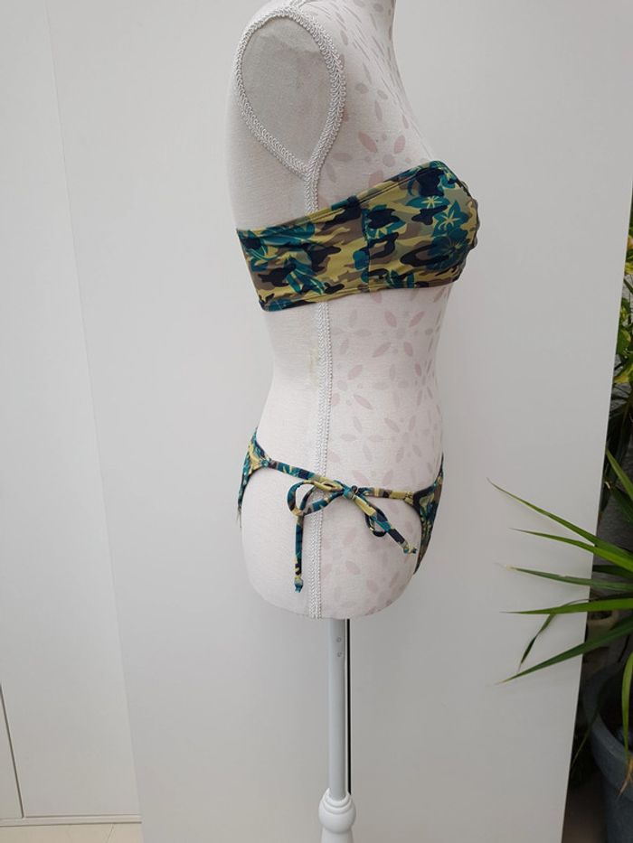 Maillot De Bain Bandeau Camouflage Kaki Vert - photo numéro 8