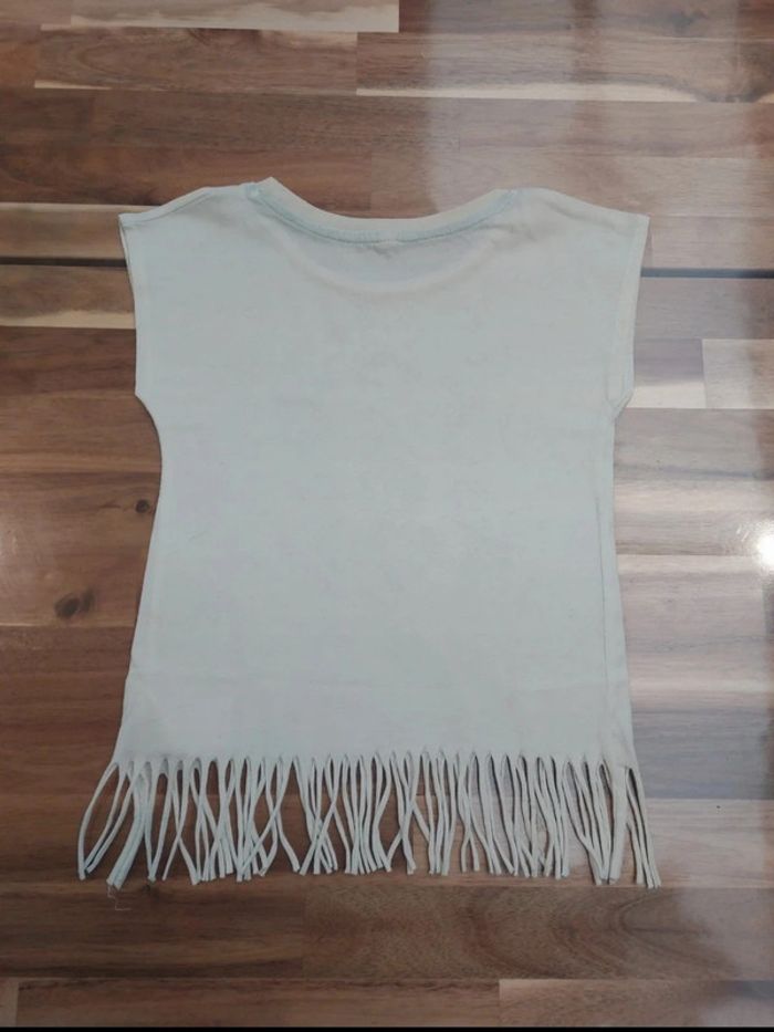 T-shirt blanc à franges - photo numéro 3