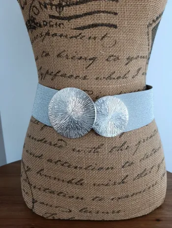 Ceinture élastique argentée femme 73/80 cm femme