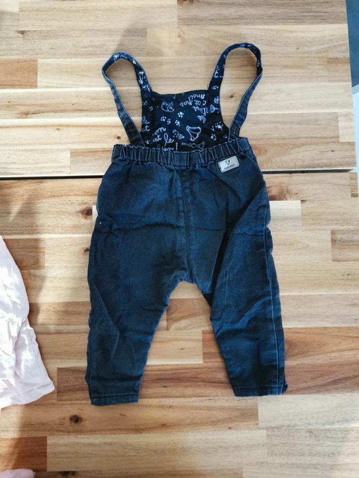 Ensemble salopette + T-shirt Catimini 12M - photo numéro 3
