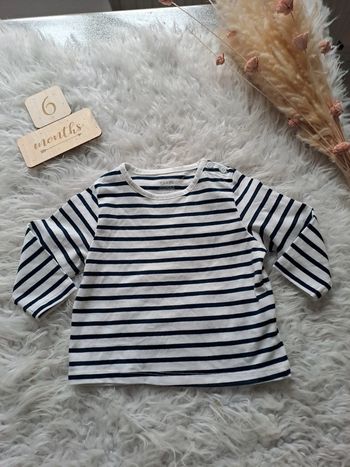 Tee-shirt ML marinière kiabi 6mois