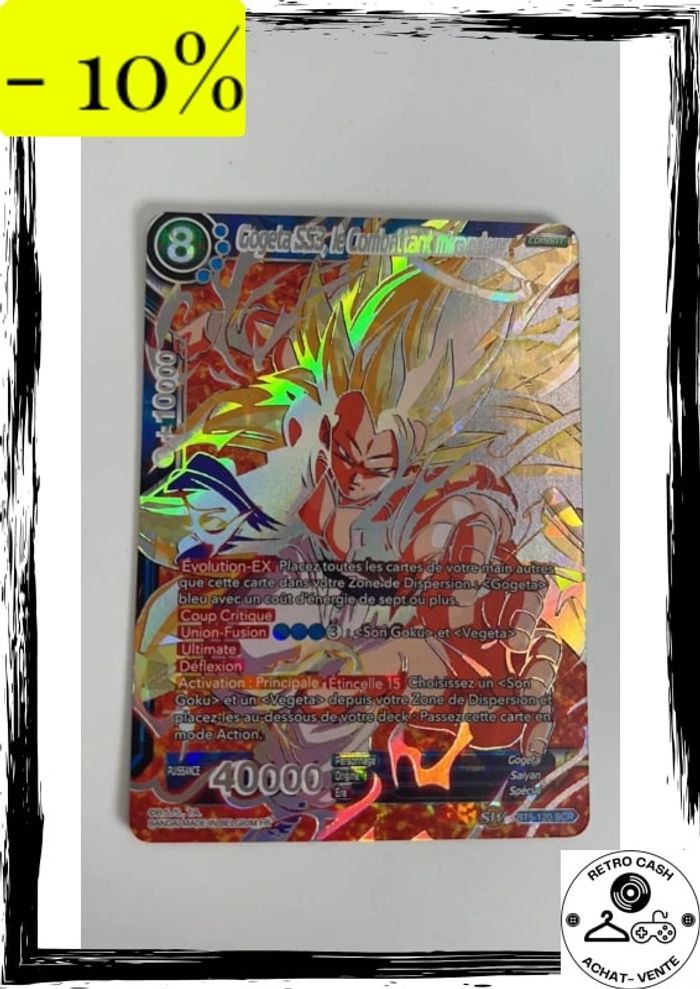 DragonBall Super CardGame -Gogeta SS3, le Combattant Miraculeux : BT5-120 SCR-FR - photo numéro 2