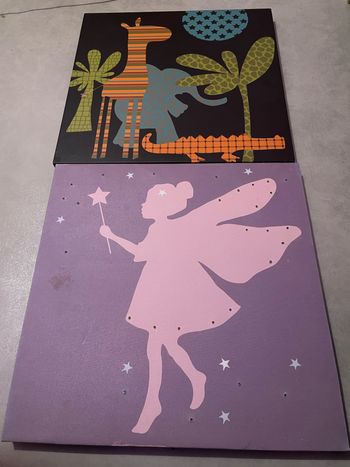 Lot de 3 tableaux vert baudet