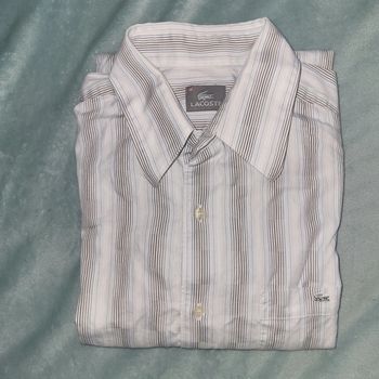 Chemise à Rayure - Manche Longue 👔 Lacoste - Taille 41