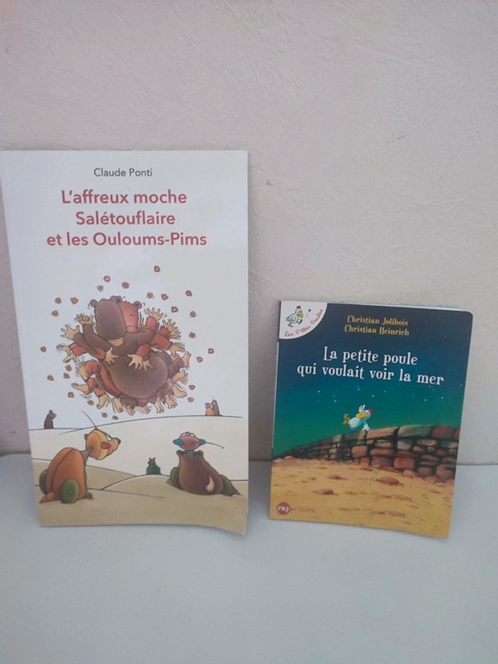 Lot de deux livres enfants Claudie ponti et les p'tites poules