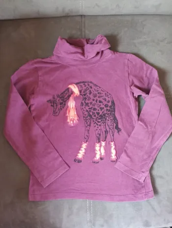 Sous pull col roulé Fille 8 ans girafe Dpam