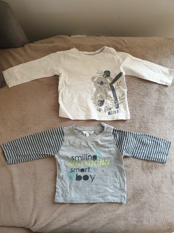 Lot tee shirts manches longues 9 mois
