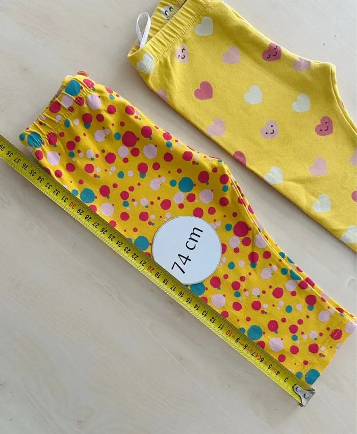 Lot de 2 leggings Fille 6-9 mois 74 cm - photo numéro 3