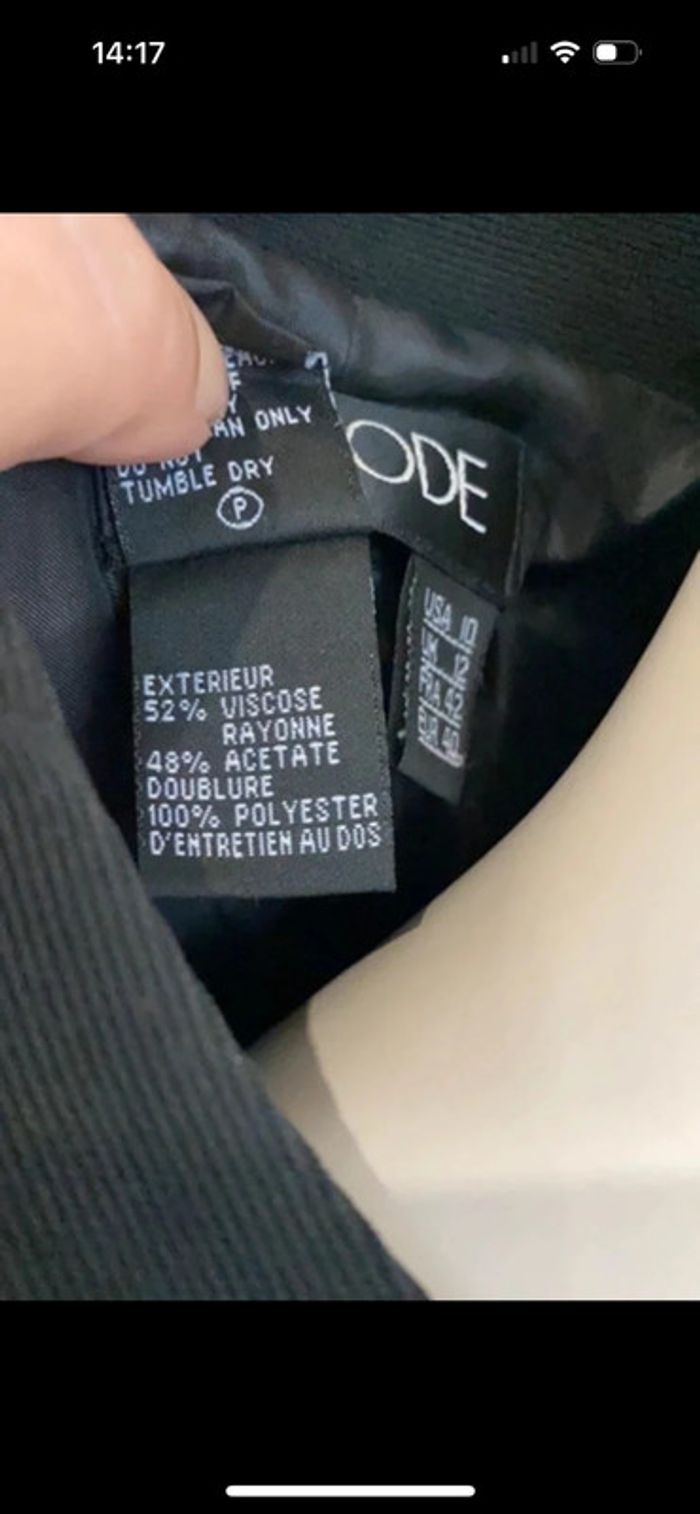 Magnifique longue robe veste neuve noire motif fleurs Épisode taille 42 - photo numéro 8