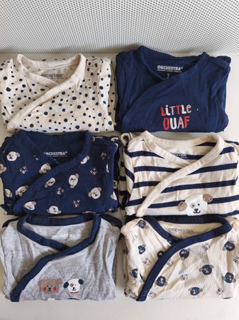 Lot de 6 bodies 3 mois