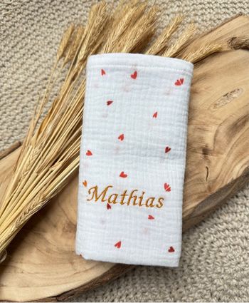 Lange 🤎personnalisé en gaze de coton